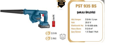 PST 935 BS Şarjlı Üfleme 2.0 Ah