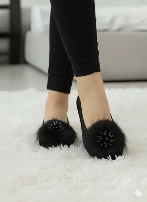 Siyah üzümlü ev babeti patik çeyizlik