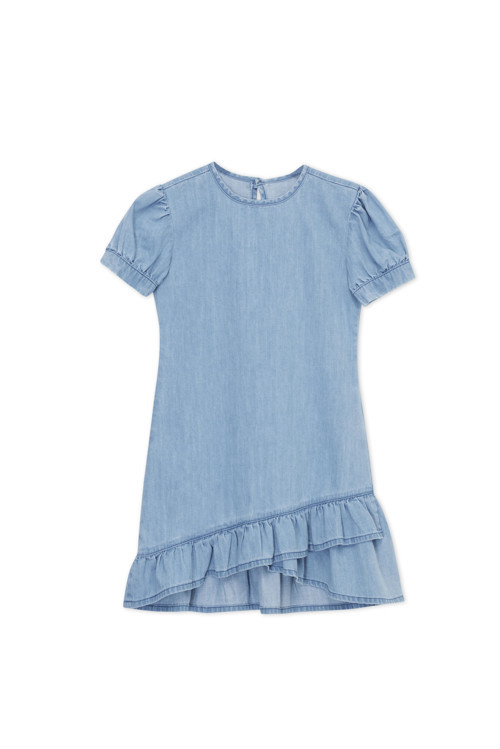 Cordella 1 Kız Çocuk %100 Pamuk Jean Elbise Light Blue
