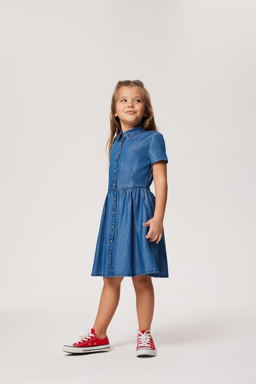 Cordelle Kız Çocuk Jean Elbise Denim