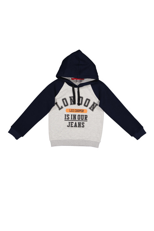 Mano Erkek Çocuk %100 Pamuk Kapüşonlu Sweatshirt Lacivert