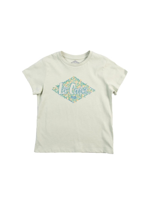 Flowers Kız Çocuk %100 Pamuk Örme T-Shirt Mint