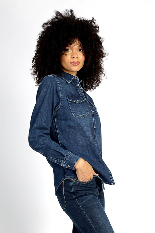 Would Kadın %100 Pamuk Jean Gömlek