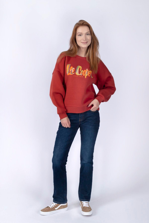 Tila Kadın %100 Pamuk O Yaka Sweatshirt Tarçin
