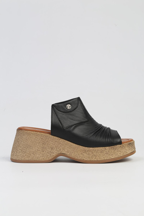 ® | PC-7211- 3807 Siyah-Kadın Topuklu Terlik