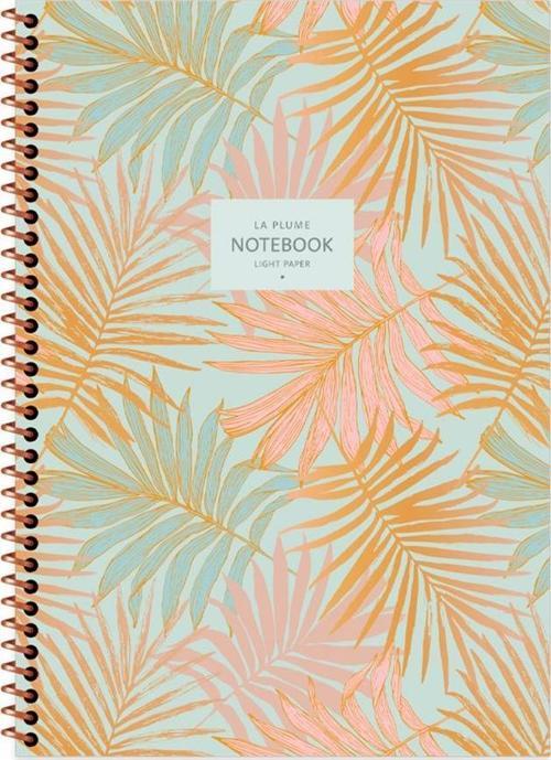 A6 Çizgili Defter La Plume Leaves Turuncu
