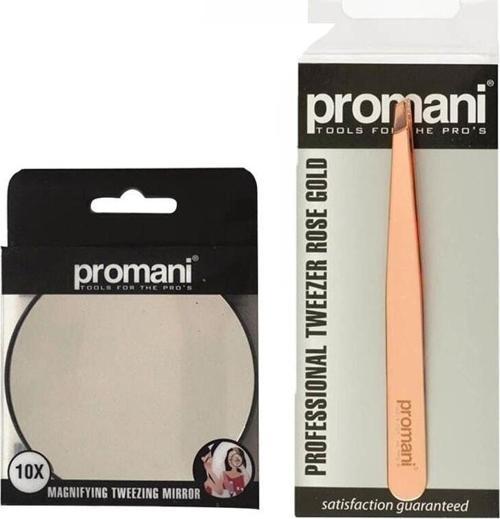 10x Büyüteçli Makyaj Aynası+rose Gold Çelik Cımbız No:pr-925