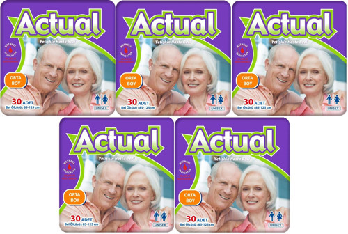 Yetişkin Hasta Bezi Bel Bantlı M - Medium - Orta 150 Adet (5PK*30)