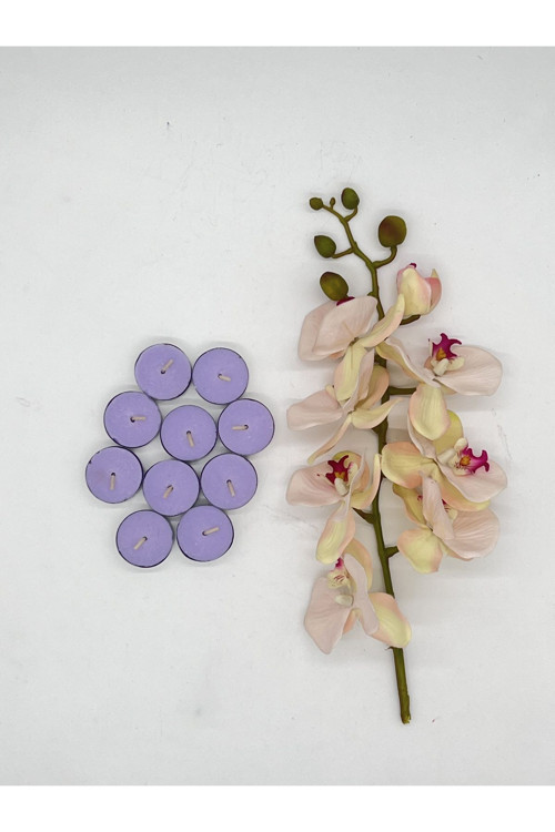 10 Adet Lavanta Kokulu Buhurdanlık Tealight Mum (4 saat 25 dakika)