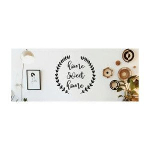 Wall Art Home Yapraklı Home Sweet Home Metal Tablo