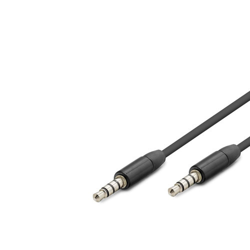 Büro Ev Ofis Ses Müzik Sistemi için 1,2MT 3.5 MM 3LINE Siyah Ses Aktarım Kablosu