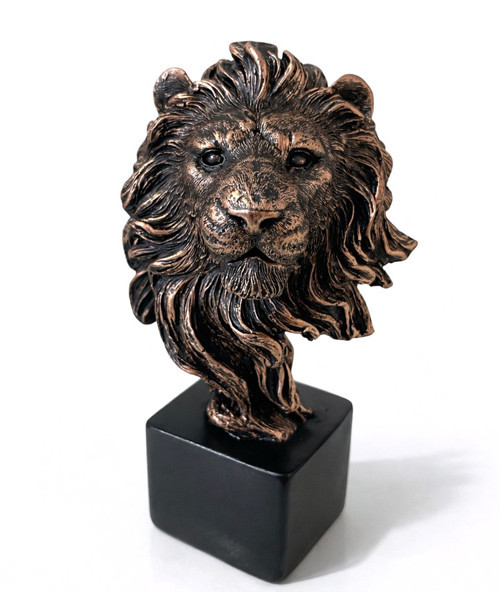 Büro Ev Ofis Hediyesi için 14x9CM Polyester Yapım Aslan Büstü