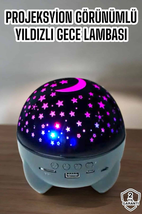popüler Yıldız Yansıtmalı Projeksiyon Gece Lambası Şarjlı Taşınabilir 2026