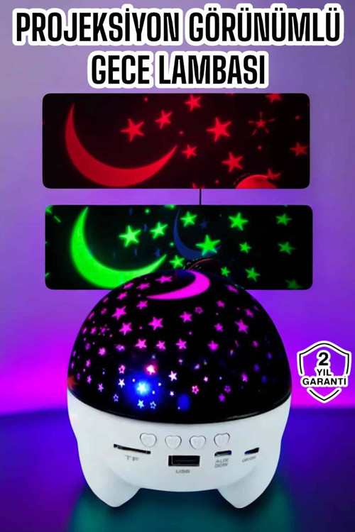 popüler Gece Lambası Renkli Yıldızlı Gökyüzü Projeksiyon Gece Tavan Yansıtma 2026