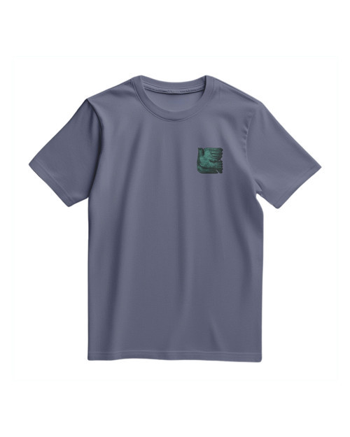 Unisex Kısa Kollu Güvercin ve Antik Kolaj Baskılı Tişört S - 2xl T300032