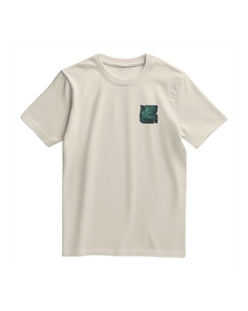 Unisex Kısa Kollu Güvercin ve Antik Kolaj Baskılı Tişört S - 2xl T300032