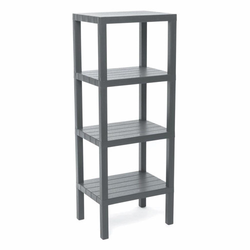 4 RAFLI GRİ MODÜLER ÜNİTE PLASTİK 38x29x100 cm (4887)