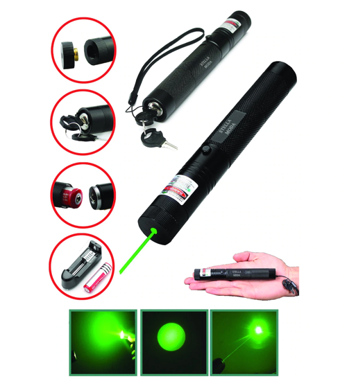Şarjlı Yeşil Lazer Pointer 100 Mw (4887)