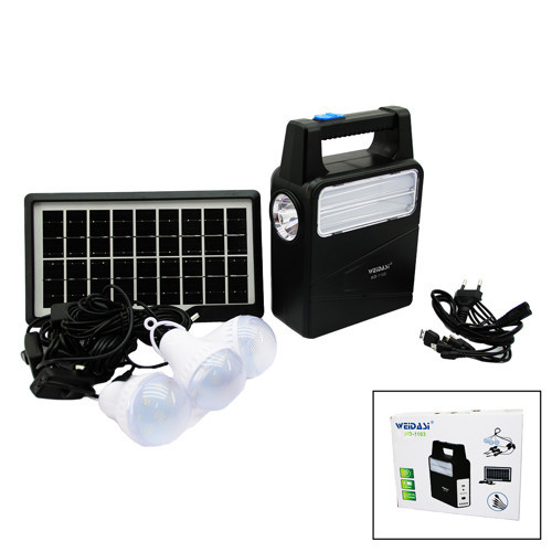 SOLAR SEYYAR PANELLİ - FİŞ ŞARJLI 2İN1 DİKEY MODEL EL FENERİ - 3 PARÇA AMPUL KABLOLU - POW
