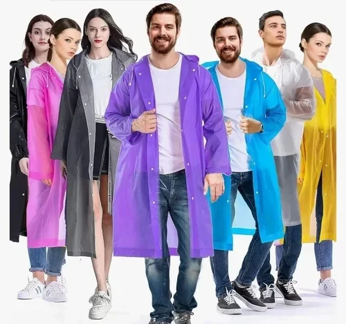 Kadın Erkek Yağmurluk Kapüşonlu Çıtçıtlı Eva Raincoat (4887)
