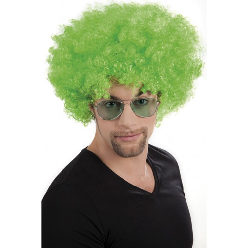 Yeşil Renk Kıvırcık Afro Bonus Peruk (4887)