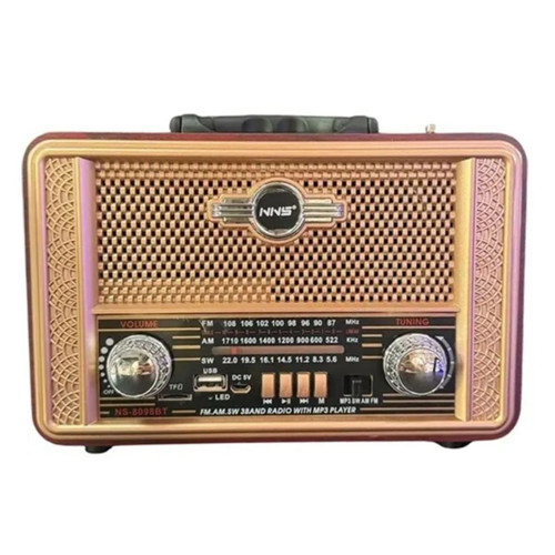 Retro, Nostaljik, Ahşap Tasarım Bluetooth Hoparlörlü, Şarjlı, Taşınabilir Otantik Tasarıml�