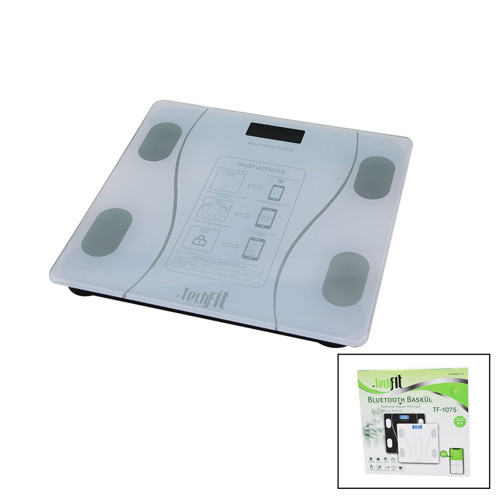 BLUETOOTH -VÜCUT ANALİZLİ DİJİTAL BASKÜL TERAZİ 180KG/50G YAĞ -SU -KAS ORAN -BMI -ODA ℃ TF