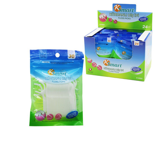 720 ADET POŞETLİ KÜRDANLI DİŞ İPİ = 30PCS X 24 (4887)