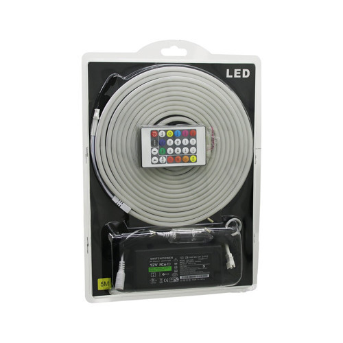 5MT KUMANDALI - ADAPTÖRLÜ NEON ŞERİT LED 12V (4887)