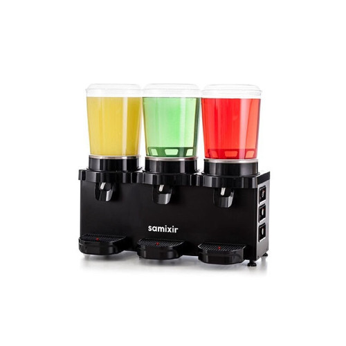 MMM30 Panaromik Triple Soğuk İçecek Dispenseri, 10 L+10 L+10 L, Siyah