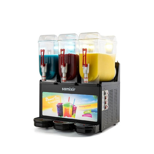 SLUSH36 Allure Triple Ice Slush Granita Buzlaş Makinesi, 12+12+12 L, Siyah