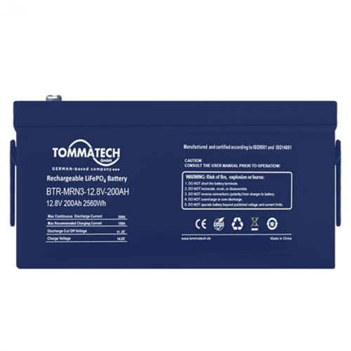 Marine 12.8 V 200 AH LFP LİFEPO4 ABS+PC Kasa Lityum Batarya