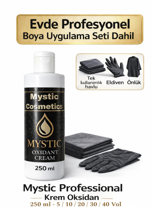 Professional Krem Oksidan 250 ml - 10 Vol - Evde Profesyonel Saç Boyama Seti Dahil