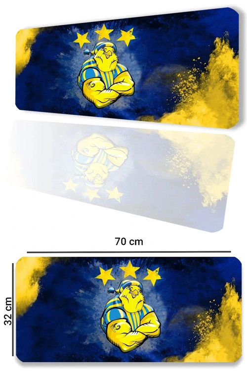 SonicTouch Sarı Lacivert Yıldız Kanaryalı Kaymaz Gaming Oyuncu Masaüstü Dikişsiz Siyah Klavye Mouse
