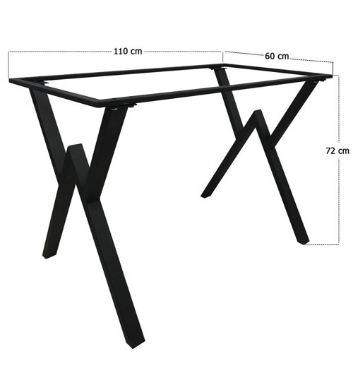 Retro Metal Masa Ayak - X Ayak - Ücretsiz Kargo -