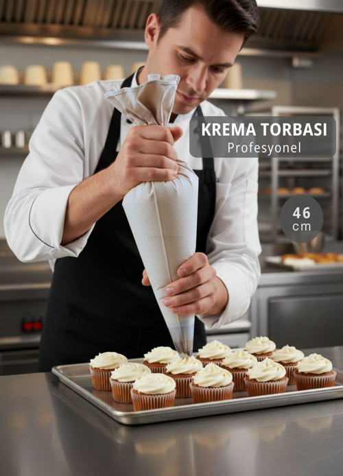 Profesyonel 46 cm Krema Torbası Bez– Seri Üretim ve Hızlı Pasta Kaplama