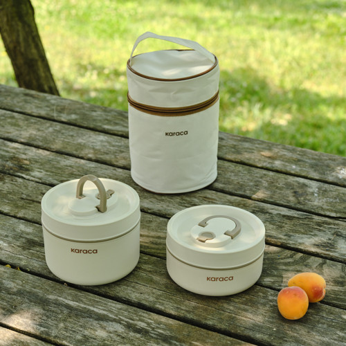 Packy 2'li Taşıma Çantalı Paslanmaz Çelik Lunch Box