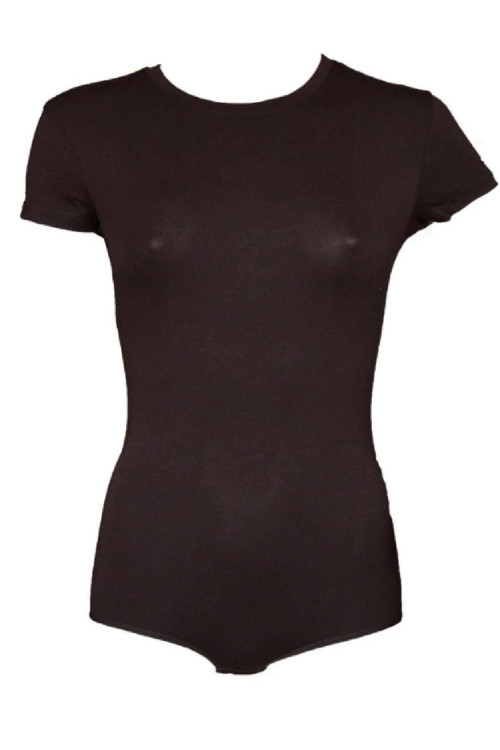 138 Kadın Modal Kısa Kol USA & Bisiklet Yaka Çıtçıtlı Body & Bodysuit