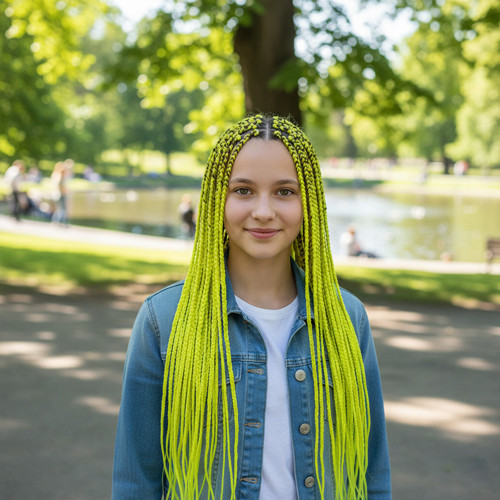 Afrika Örgüsü Ve Rasta İçin Sen / Neon Sarı