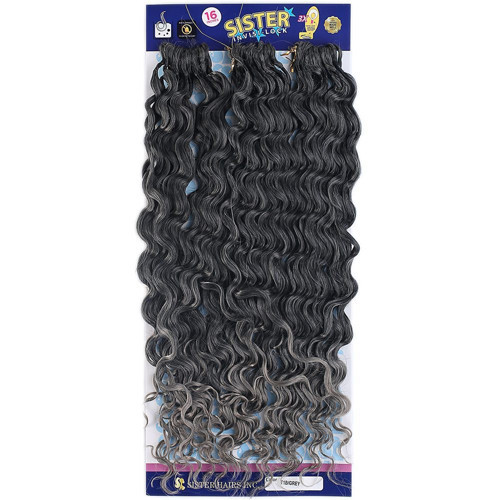 Afro Dalgası / Siyah Gri Ombreli T1B/Grey