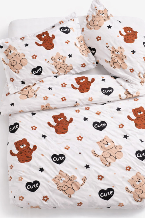 Çift Kişilik Nevresim Seti Pumpkin Bej Setçift