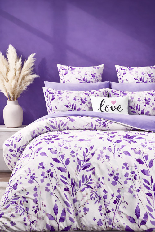 Lastikli Çarşaflı Nevresim Takımı Çift Kişilik Slby4654