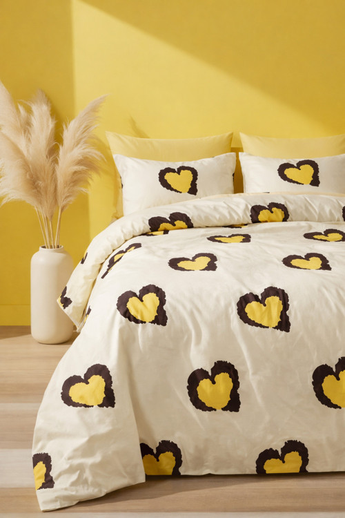 Çift Kişilik Nevresim Seti Dream Sarı Setçift