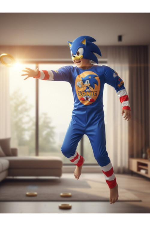 Sonic Kaslı Çocuk Kostümü