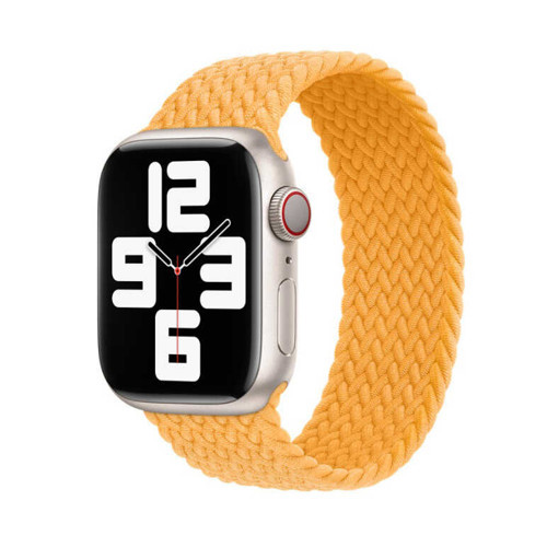 Apple Watch Ultra 49mm Kordon KRD-32 Large Hasır Örgü Dizayn Sarı