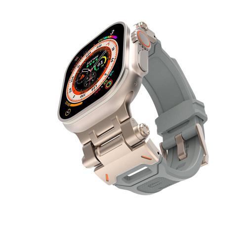 Watch 42mm KRD-108 Metal Başlıklı Silikon Kordon Starlight Grey