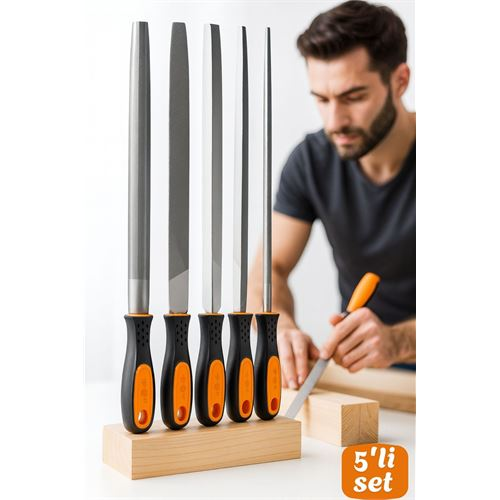 5’li Profesyonel El Eğesi ve Törpü Seti - Ahşap Törpüsü - Ağaç Törpüsü Endüstriyel Ka