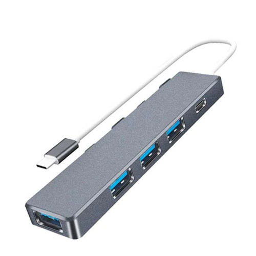 ALLY ADS-301C 5 in 1 Type C Dönüştürücü 4 Usb Portlu Adaptör Hub Çoklayıcı-(5775)