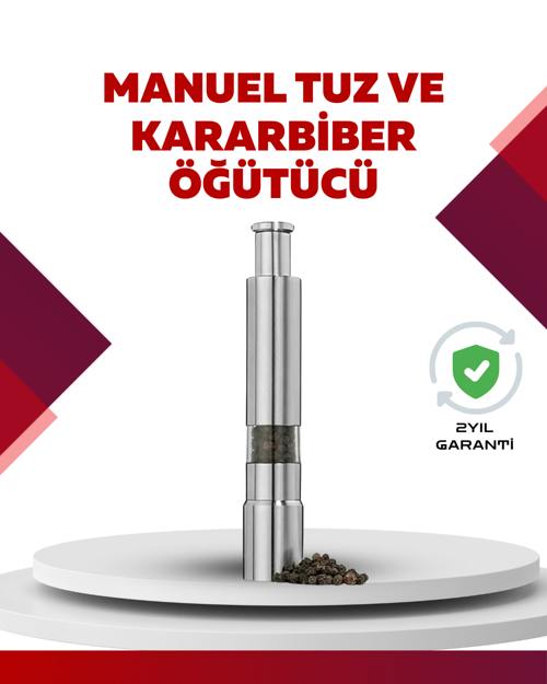 Hafif ve Kompakt Taşınabilir Baharat Öğütücü - Mutfak ve Masa için