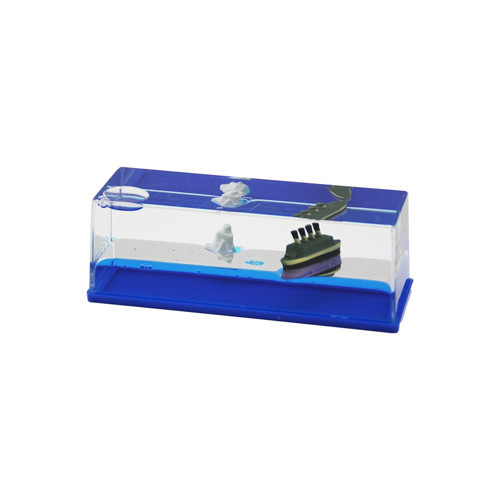 MAVİ SU GEMİ - ADA D.GEN MİKA YÜZEN BATMAYAN DEKORATİF BİBLO AKVARYUM5.2X15.2X5.3CM (4887)